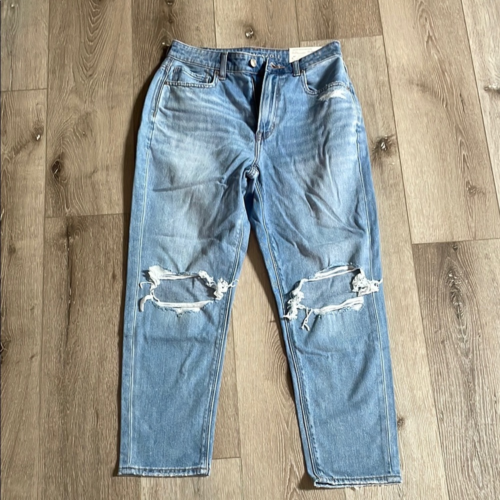 American Eagle Outfitters Light Blue Ripped Skinny Jeans